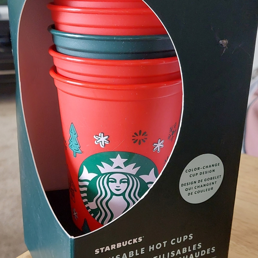6 pack of Christmas Starbucks cups